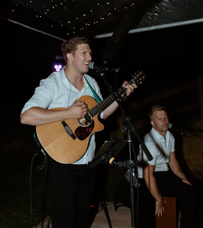 Intimate venue performance with atmospheric lighting