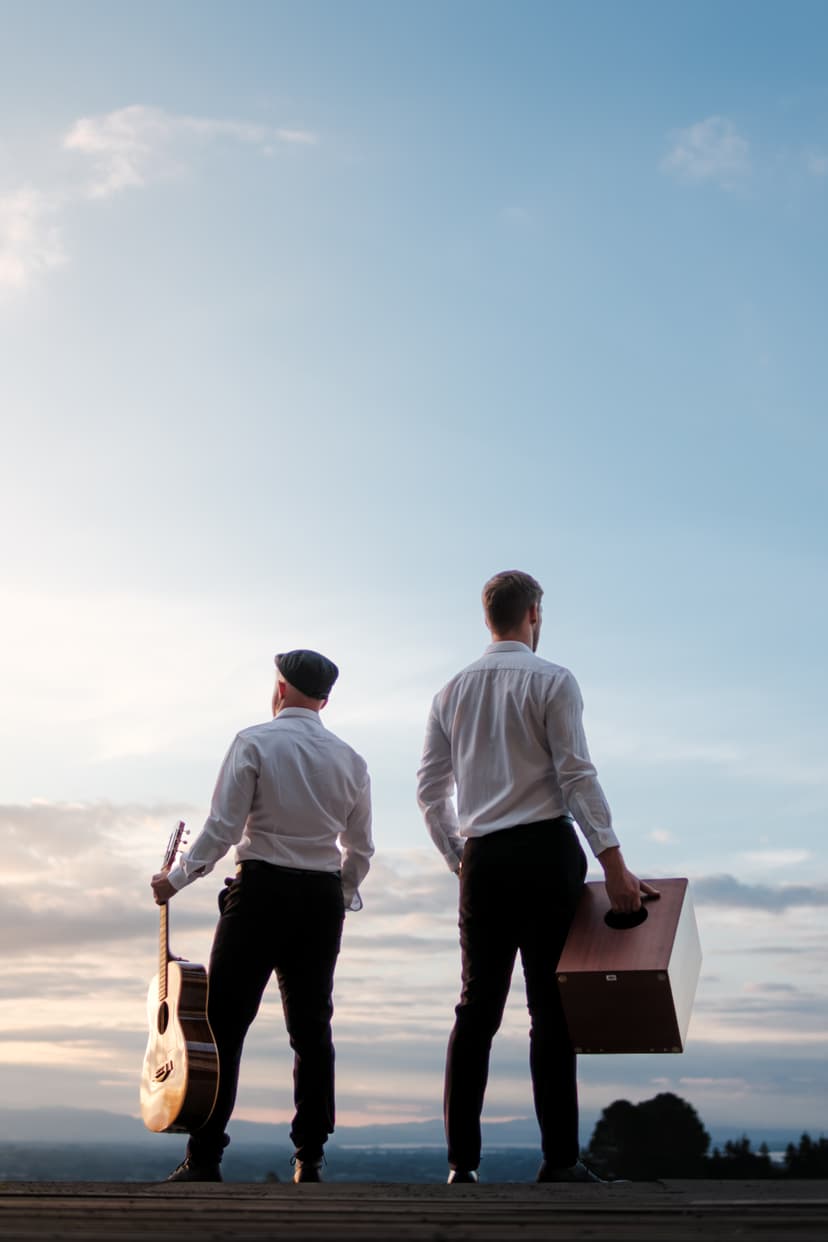 Artistic silhouette at sunset